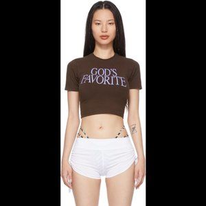 "GOD'S FAVORITE" - SIZE XS Crop Tee - by Praying (designer)